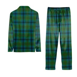 ScotsTee Shop Scottish Johnstone Originaux Ancient Clan Tartan Pajama Satin Velvet Flannel Pajama Set