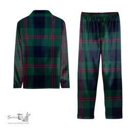 ScotsTee Shop Scottish Laurie (Lawrie) Modern Clan Tartan Pajama Satin Velvet Flannel Pajama Set