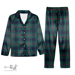 ScotsTee Shop Scottish Laurie (Lawrie) Modern Clan Tartan Pajama Satin Velvet Flannel Pajama Set