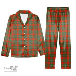 ScotsTee Shop Scottish Gregor Ancient Tartan Pajama Satin Velvet Flannel Pajama Set