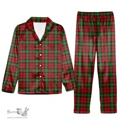 ScotsTee Shop Scottish Kerr Ancient Clan Tartan Pajama Satin Velvet Flannel Pajama Set