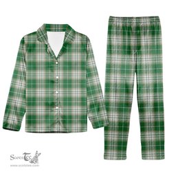 ScotsTee Shop Scottish Kelso Ancient Clan Tartan Pajama Satin Velvet Flannel Pajama Set