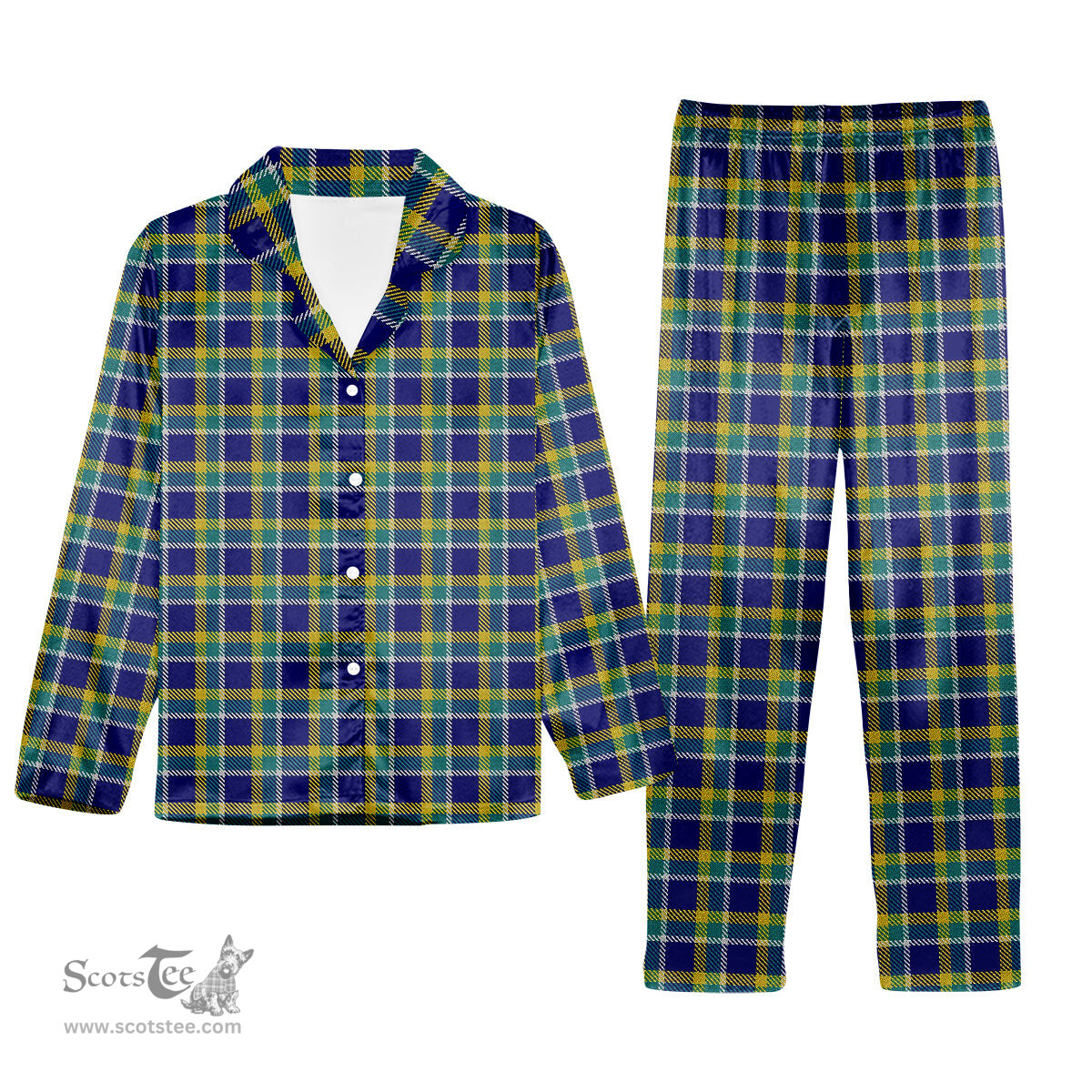 ScotsTee Shop Scottish Johnston Timothy Tartan Pajama Satin Velvet Flannel Pajama Set