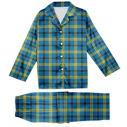 ScotsTee Shop Scottish Laing Modern Tartan Pajama Satin Velvet Flannel Pajama Set