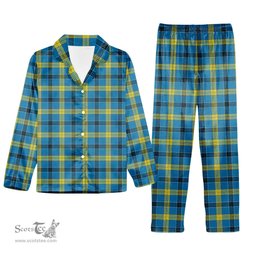 ScotsTee Shop Scottish Laing Modern Tartan Pajama Satin Velvet Flannel Pajama Set