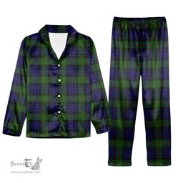 ScotsTee Shop Scottish Jamieson Tartan Pajama Satin Velvet Flannel Pajama Set