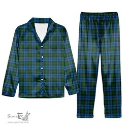 ScotsTee Shop Scottish Kerr Hunting Tartan Pajama Satin Velvet Flannel Pajama Set