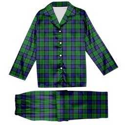ScotsTee Shop Scottish Graham of Menteith Modern Tartan Pajama Satin Velvet Flannel Pajama Set