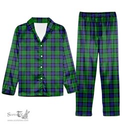 ScotsTee Shop Scottish Graham of Menteith Modern Tartan Pajama Satin Velvet Flannel Pajama Set