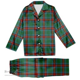 ScotsTee Shop Scottish Jardine Dress Ancient Tartan Pajama Satin Velvet Flannel Pajama Set