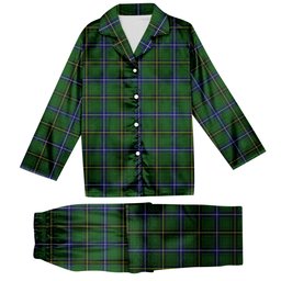 ScotsTee Shop Scottish Henderson Modern Tartan Pajama Satin Velvet Flannel Pajama Set