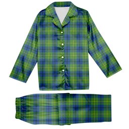 ScotsTee Shop Scottish Johnston Ancient Tartan Pajama Satin Velvet Flannel Pajama Set