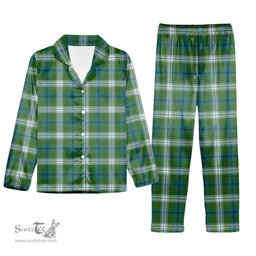 ScotsTee Shop Scottish Johnston Dress Ancient Tartan Pajama Satin Velvet Flannel Pajama Set