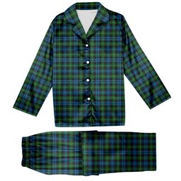 ScotsTee Shop Scottish Lamont Tartan Pajama Satin Velvet Flannel Pajama Set