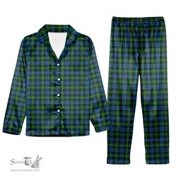 ScotsTee Shop Scottish Lamont Tartan Pajama Satin Velvet Flannel Pajama Set