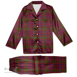 ScotsTee Shop Scottish Lumsden Short Tartan Pajama Satin Velvet Flannel Pajama Set