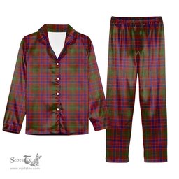 ScotsTee Shop Scottish Lumsden Short Tartan Pajama Satin Velvet Flannel Pajama Set