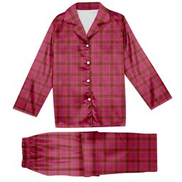 ScotsTee Shop Scottish Lumsden of Clova Modern Tartan Pajama Satin Velvet Flannel Pajama Set