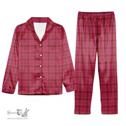 ScotsTee Shop Scottish Lumsden of Clova Modern Tartan Pajama Satin Velvet Flannel Pajama Set