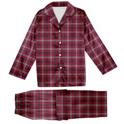 ScotsTee Shop Scottish Little Tartan Pajama Satin Velvet Flannel Pajama Set