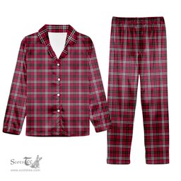 ScotsTee Shop Scottish Little Tartan Pajama Satin Velvet Flannel Pajama Set
