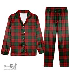 ScotsTee Shop Scottish Lindsay 2 Tartan Pajama Satin Velvet Flannel Pajama Set