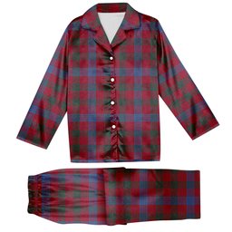 ScotsTee Shop Scottish Laing Artefact Modern Tartan Pajama Satin Velvet Flannel Pajama Set