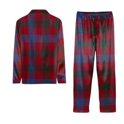 ScotsTee Shop Scottish Laing Artefact Modern Tartan Pajama Satin Velvet Flannel Pajama Set