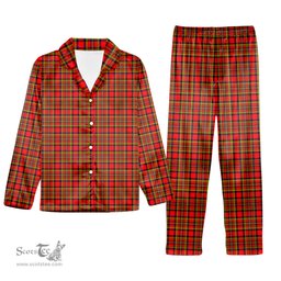 ScotsTee Shop Scottish Hepburn SC Tartan Pajama Satin Velvet Flannel Pajama Set