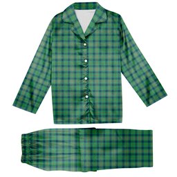 ScotsTee Shop Scottish Kennedy Ancient Tartan Pajama Satin Velvet Flannel Pajama Set