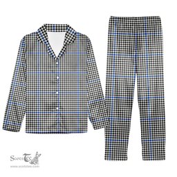 ScotsTee Shop Scottish Haig Modern Tartan Pajama Satin Velvet Flannel Pajama Set
