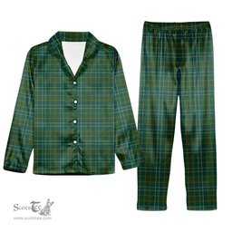 ScotsTee Shop Scottish Harkness Hunting Tartan Pajama Satin Velvet Flannel Pajama Set