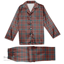 ScotsTee Shop Scottish Hannay Dress Tartan Pajama Satin Velvet Flannel Pajama Set