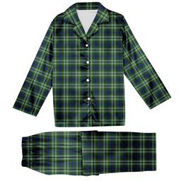 ScotsTee Shop Scottish Haliburton Tartan Pajama Satin Velvet Flannel Pajama Set