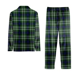 ScotsTee Shop Scottish Haliburton Tartan Pajama Satin Velvet Flannel Pajama Set