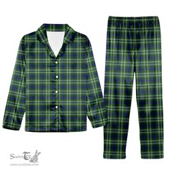 ScotsTee Shop Scottish Haliburton Tartan Pajama Satin Velvet Flannel Pajama Set