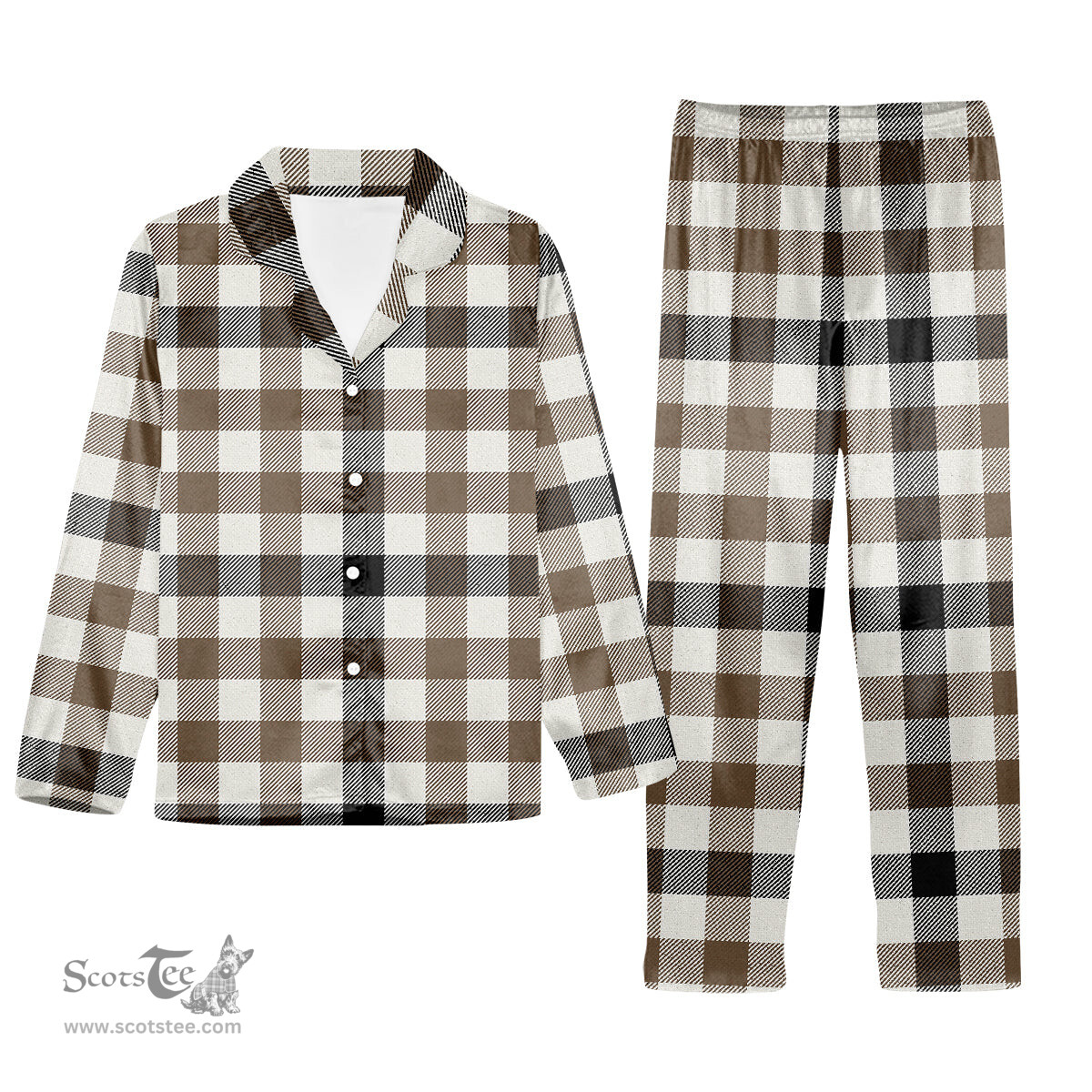 ScotsTee Shop Scottish Hogg Ancient Tartan Pajama Satin Velvet Flannel Pajama Set