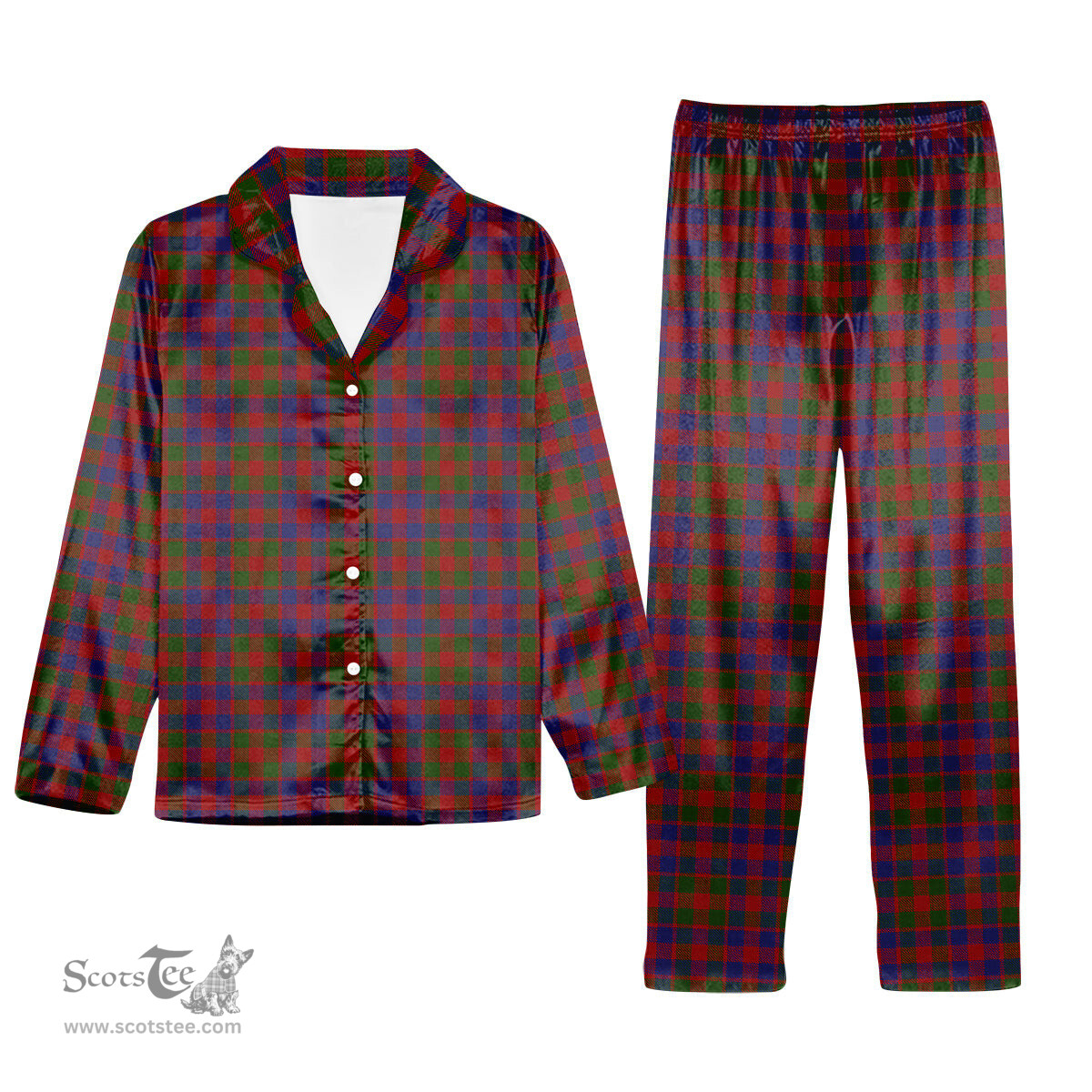 ScotsTee Shop Scottish Gow Tartan Pajama Satin Velvet Flannel Pajama Set