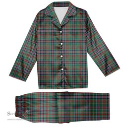 ScotsTee Shop Scottish Hunter Old Ancient Tartan Pajama Satin Velvet Flannel Pajama Set