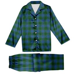 ScotsTee Shop Scottish Greenlaw American Tartan Pajama Satin Velvet Flannel Pajama Set