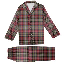 ScotsTee Shop Scottish Lasting Tartan Pajama Satin Velvet Flannel Pajama Set