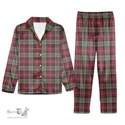 ScotsTee Shop Scottish Lasting Tartan Pajama Satin Velvet Flannel Pajama Set