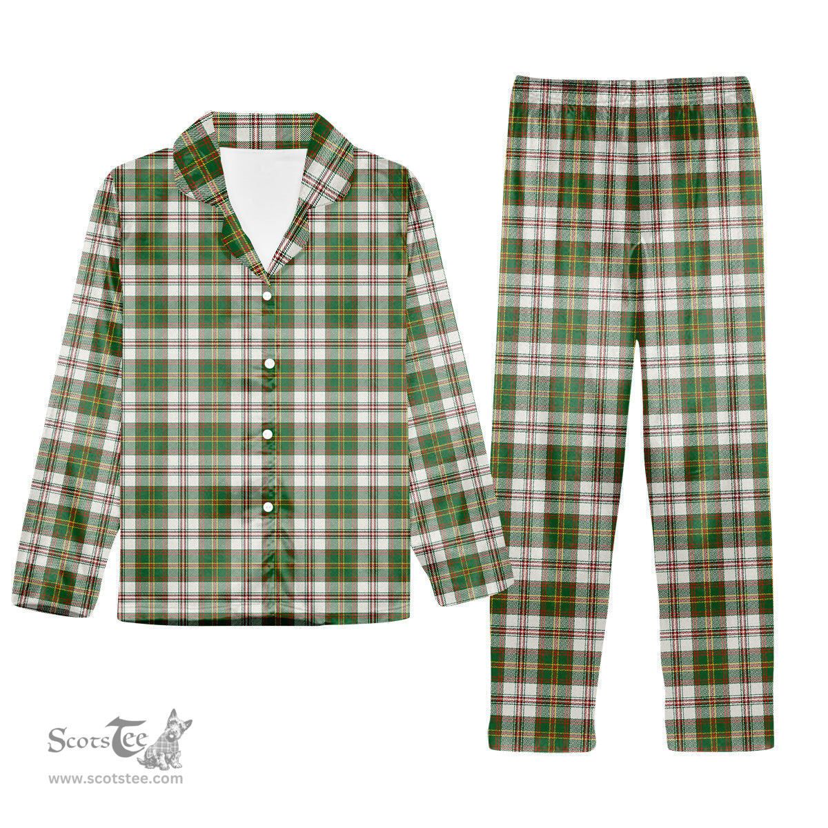 ScotsTee Shop Scottish Hay Dress Ancient Tartan Pajama Satin Velvet Flannel Pajama Set