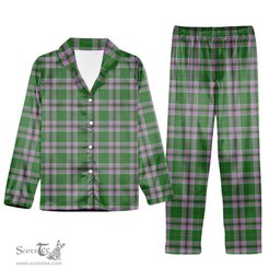 ScotsTee Shop Scottish Gray Hunting Ancient Tartan Pajama Satin Velvet Flannel Pajama Set
