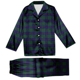 ScotsTee Shop Scottish Hutton Tartan Pajama Satin Velvet Flannel Pajama Set