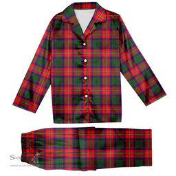 ScotsTee Shop Scottish Hopkirk Tartan Pajama Satin Velvet Flannel Pajama Set