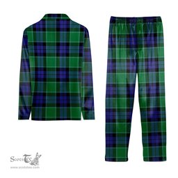 ScotsTee Shop Scottish Haldane Tartan Pajama Satin Velvet Flannel Pajama Set
