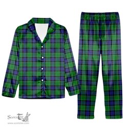 ScotsTee Shop Scottish Haldane Tartan Pajama Satin Velvet Flannel Pajama Set