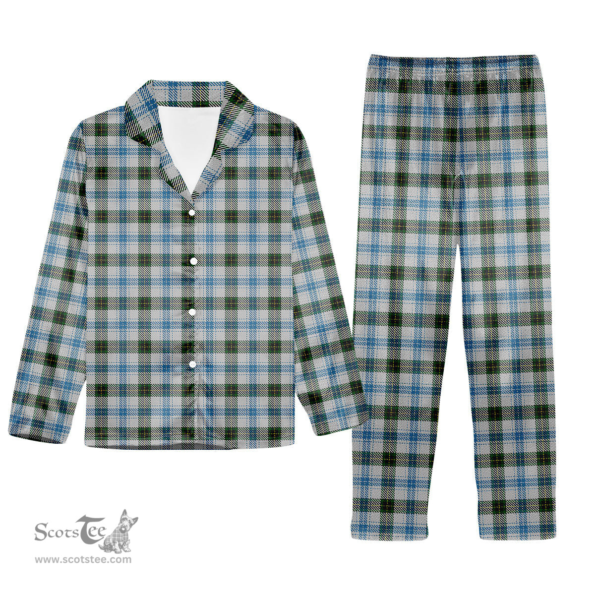 ScotsTee Shop Scottish Henderson Dress 1 Tartan Pajama Satin Velvet Flannel Pajama Set