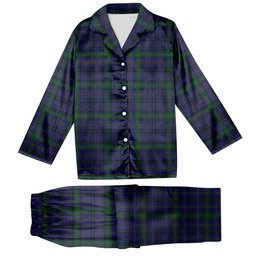 ScotsTee Shop Scottish Hope-Vere Weir Tartan Pajama Satin Velvet Flannel Pajama Set